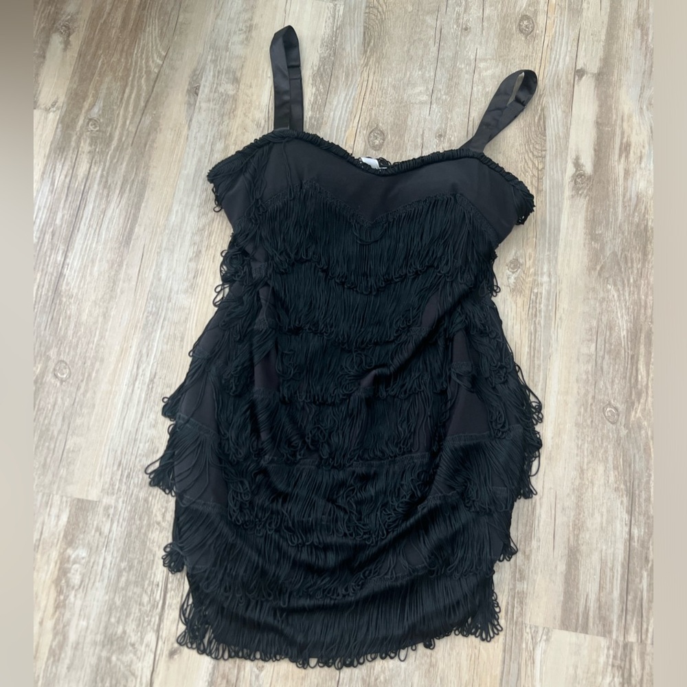 Women's Aggie Flapper Dress Black Costume Size Medium